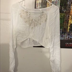 Long sleeve crop top